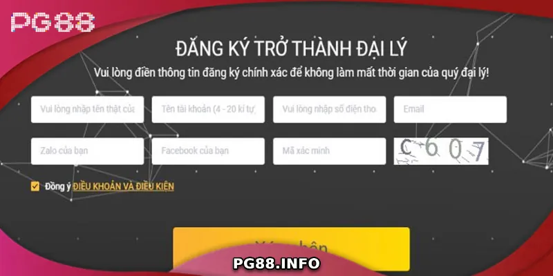 Hướng dẫn cách đăng ký làm đại lý PG88